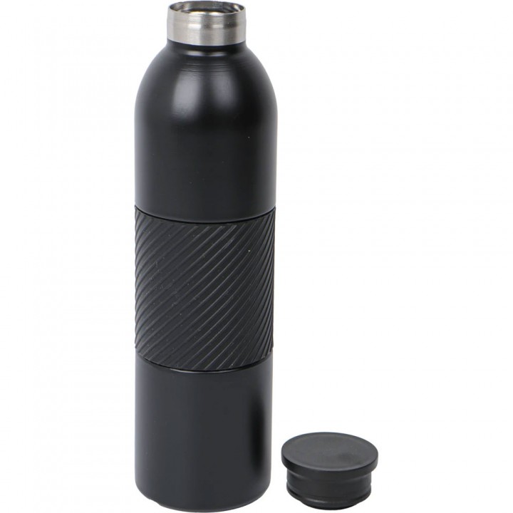 500 ml siyah desenli metal lazer baskılı promosyon termos